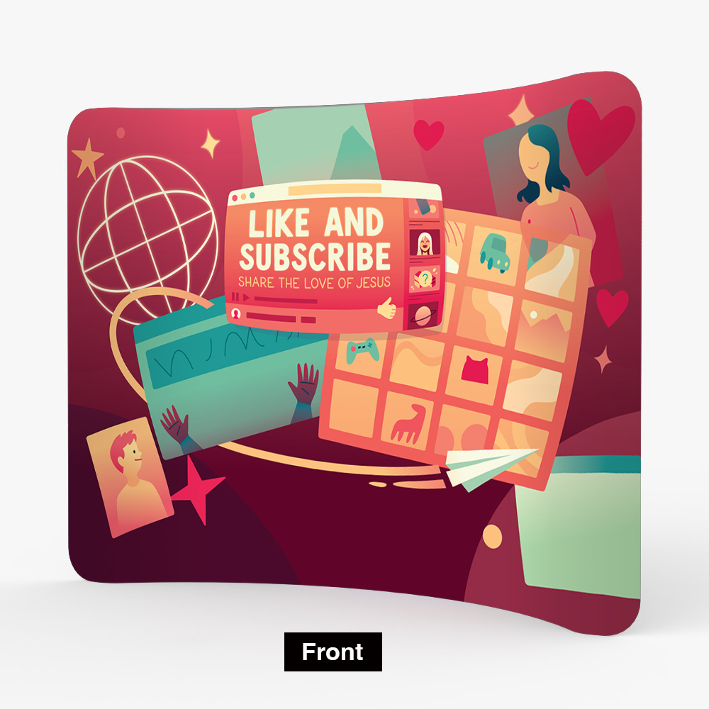 252 Kids_Feb-March_Tension_Fabric_Stand_10ft Curved_Front